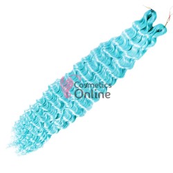 Extensie de par afro Deep Water Wave Twist Crochet de 80 cm Cod ADW31 Albastru Deschis